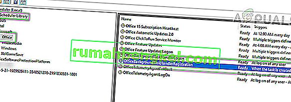 Zaplanowane zadania pakietu Microsoft Office