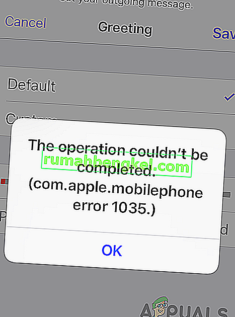 Cómo reparar & lsquo; com.apple.mobilephone error 1035 & rsquo; en iPhone