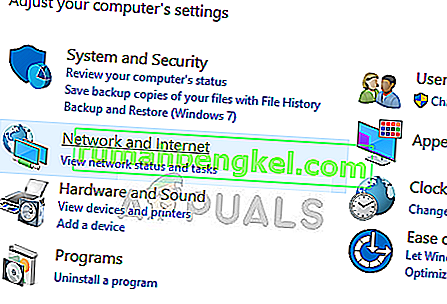 ネットワークとインターネット-Windows 10のコントロールパネル
