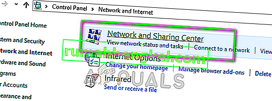 Network and sharing center - Control panel