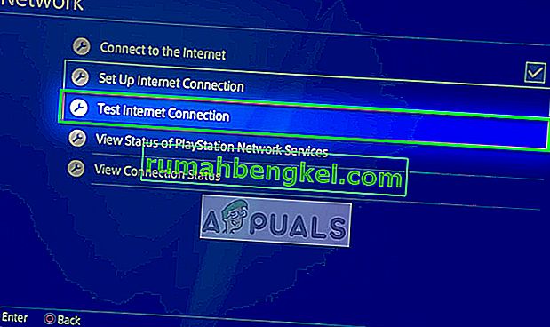 اختبار الاتصال بالإنترنت - إعدادات الشبكة على PS4