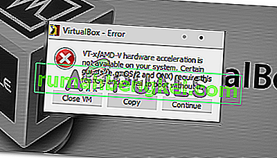 Correção: a aceleração de hardware VT-X / AMD-V não está disponível em seu sistema