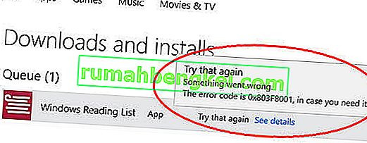 Код ошибки 0x803f8001 windows 10 как исправить
