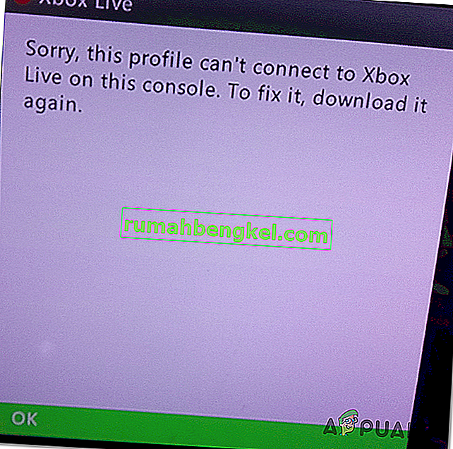 Como resolver & lsquo; Este perfil não consegue se conectar ao Xbox Live neste console & rsquo; Erro?