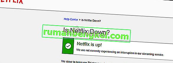 Status do servidor Netflix