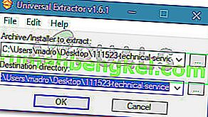 Extraindo os arquivos com Extrator Universal