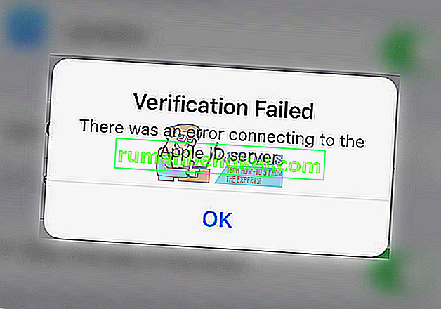 Исправление: ошибка проверки & lsquo; Произошла ошибка при подключении к Apple ID Server & rsquo;