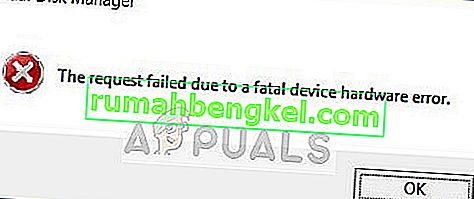 Solución: la solicitud falló debido a un error fatal de hardware del dispositivo