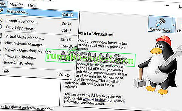 כיצד לצאת ממצב מוגדל של VirtualBox