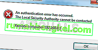 Как исправить ошибку & lsquo; Невозможно связаться с локальным органом безопасности & rsquo; Ошибка в Windows