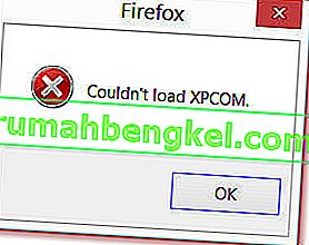 Firefox가 XPCOM을로드 할 수 없음